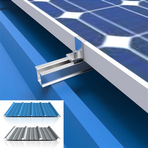 solar panel metal roof rack mounting brackets|large solar panel mounting rails.